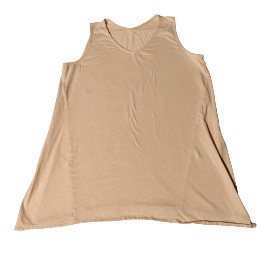 J Jill Pure Jill Dipped Hem Tunic Top Womens Medium Yellow 100% Pima Cotton